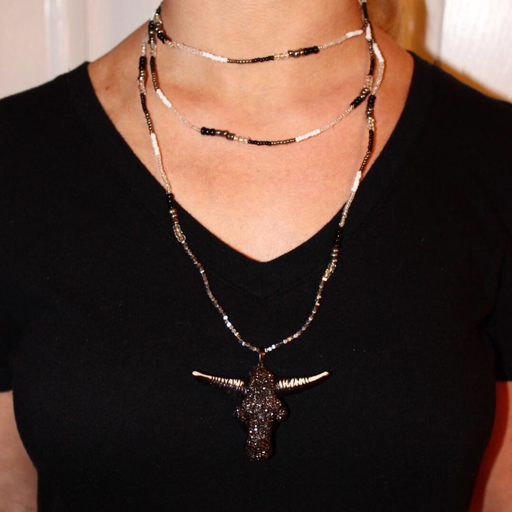 Bull head necklace
